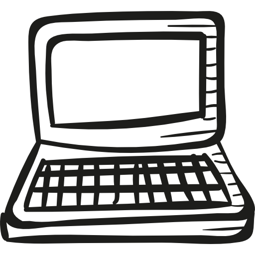 Draw Open Laptop